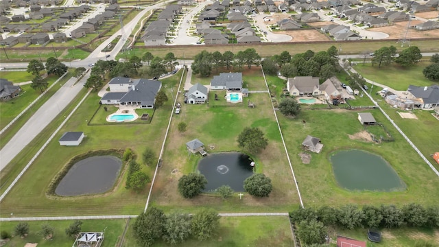 aerial view featuring a residential view