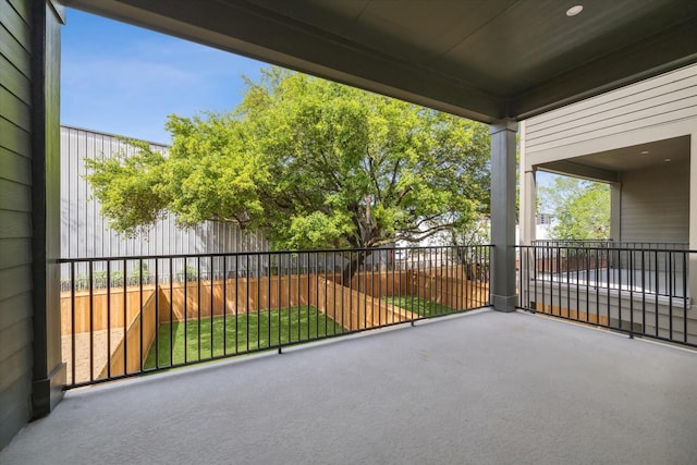 view of patio / terrace with fence