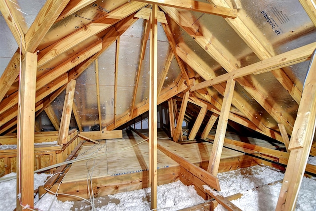 view of attic