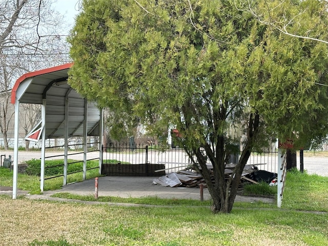 exterior space featuring a gate