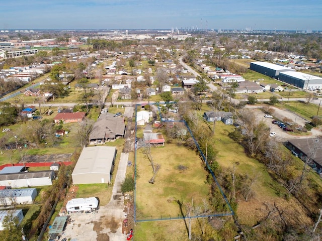 aerial view with a residential view