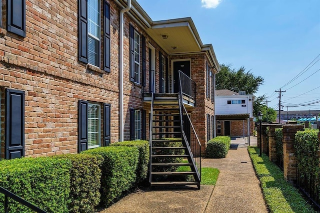 exterior space with stairway