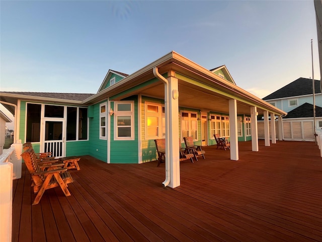 view of wooden terrace