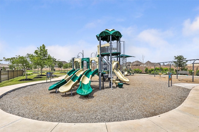 community playground with fence