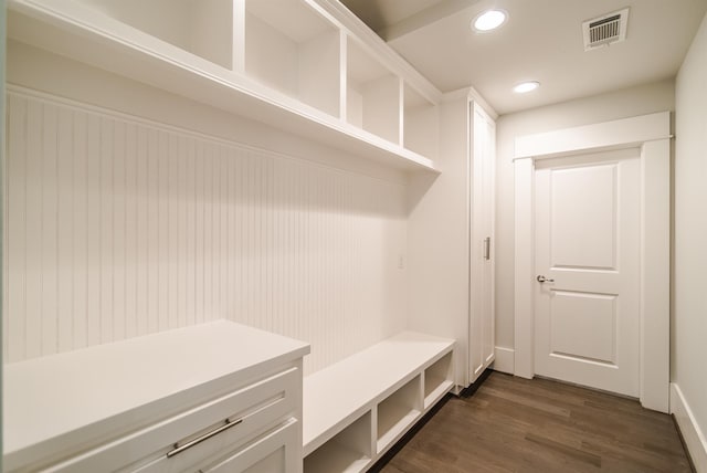 2217 W Main St, Houston, TX 77098 - mudroom featuring recessed lighting and dark wood-type flooring