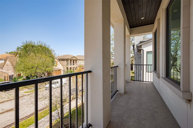 balcony with a residential view