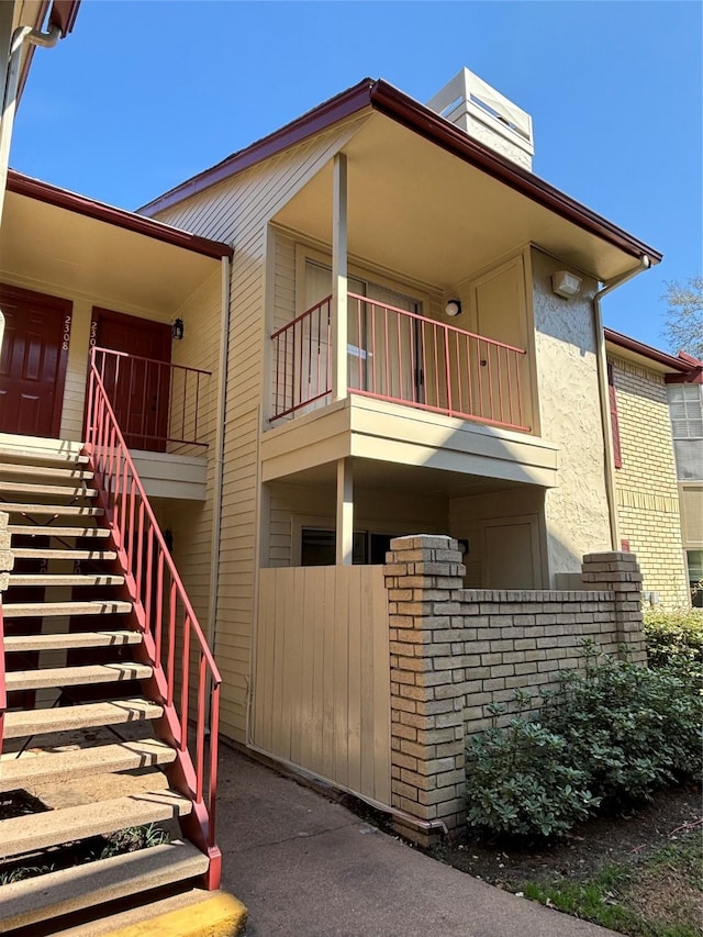 view of property with stairs