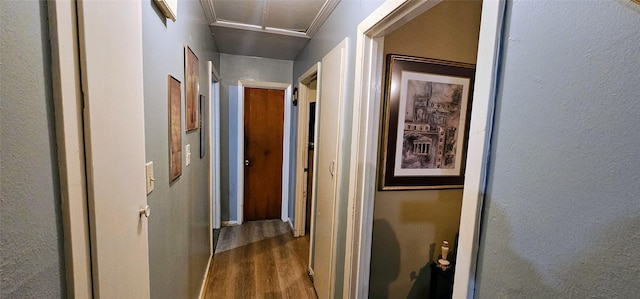 hall featuring dark wood finished floors