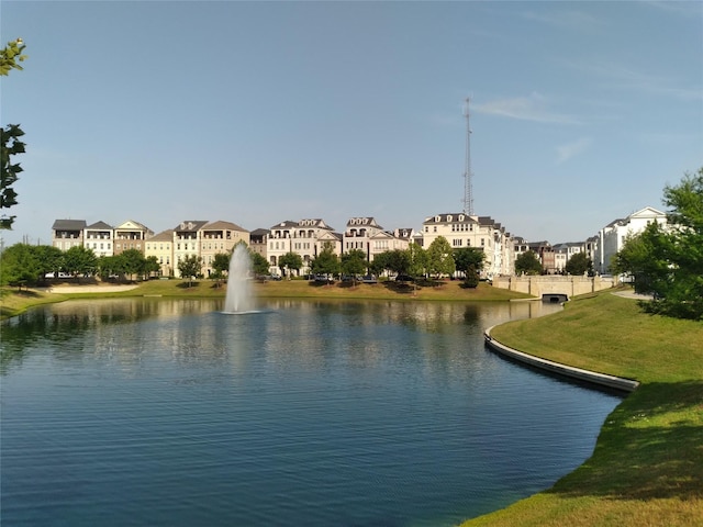 property view of water featuring a residential view