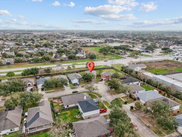 bird's eye view featuring a residential view