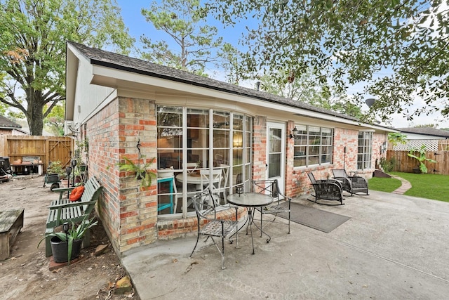 view of patio / terrace featuring a fenced backyard