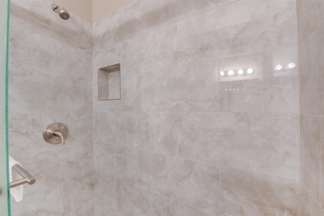 room details with tiled shower