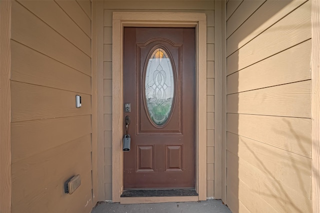 view of doorway to property