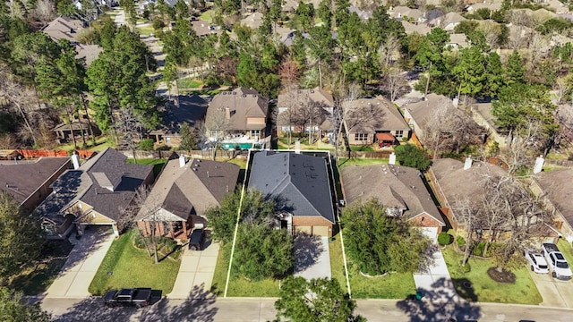 bird's eye view featuring a residential view