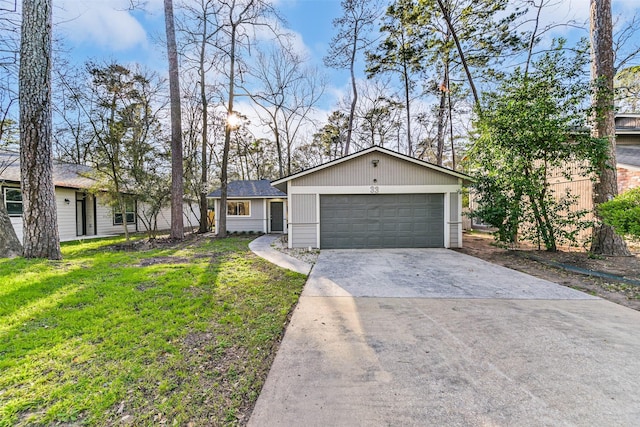 ranch-style house with a front yard