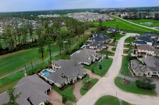 bird's eye view with a residential view