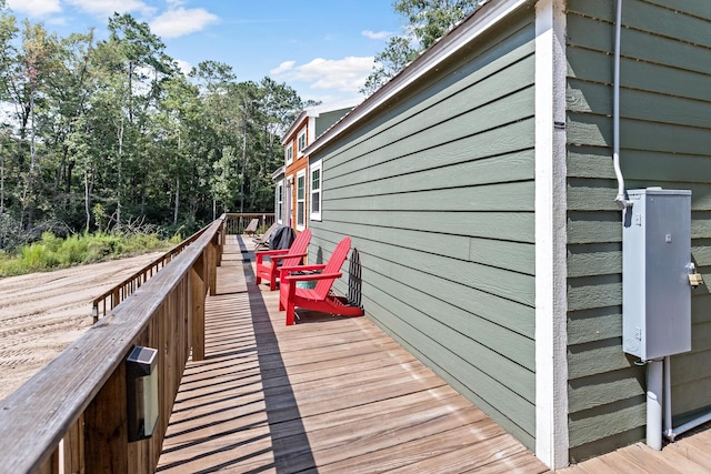 view of wooden terrace