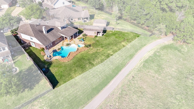 bird's eye view featuring a residential view