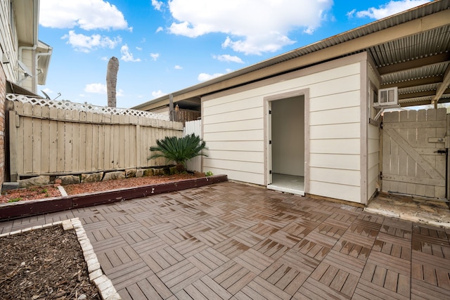 view of patio with fence