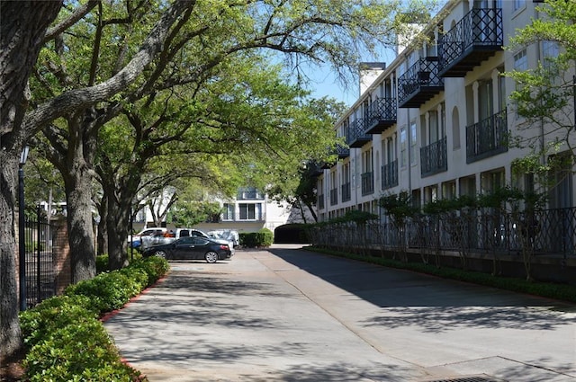 view of street with a residential view