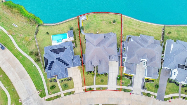 drone / aerial view featuring a residential view