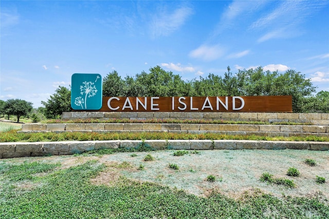 view of community sign