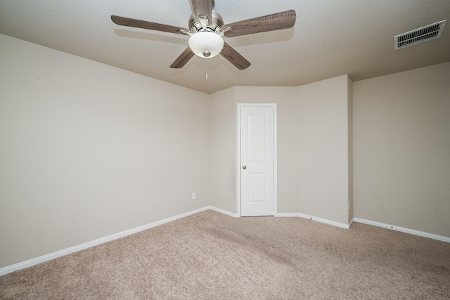 3734 Giorgio Pastel Pl, Katy, TX 77493 - carpeted empty room with visible vents, baseboards, and a ceiling fan