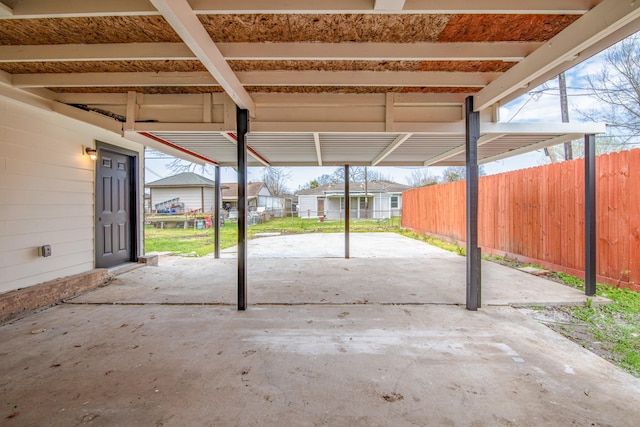 view of patio / terrace featuring fence