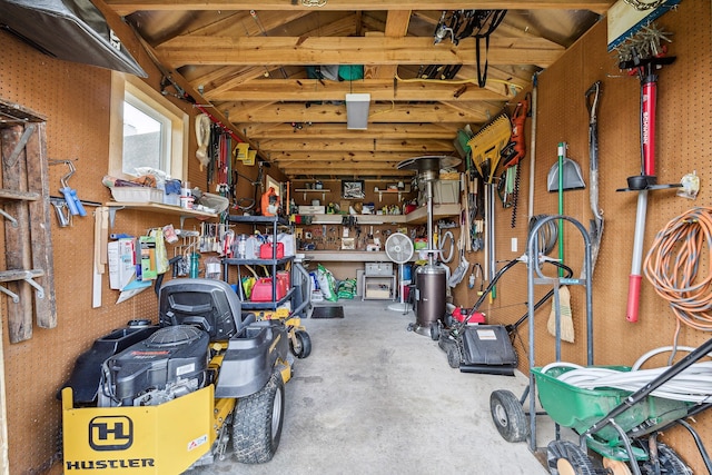 view of storage area