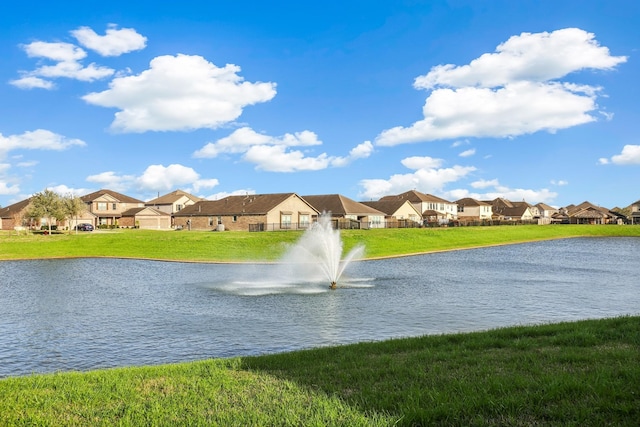 property view of water featuring a residential view