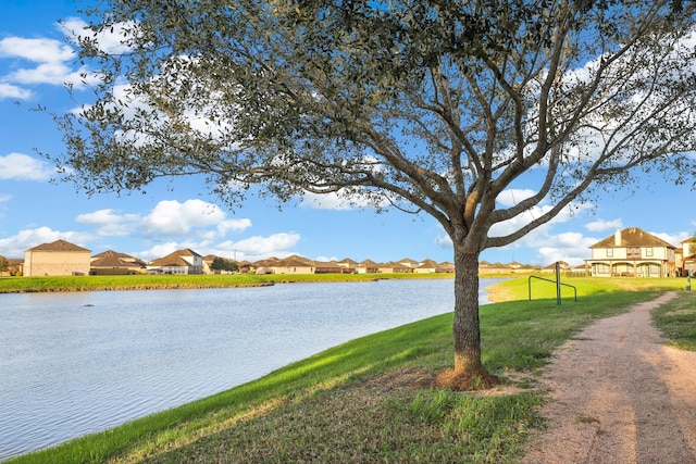 property view of water featuring a residential view