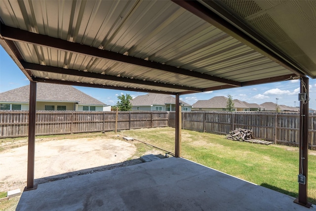 view of patio featuring a fenced backyard