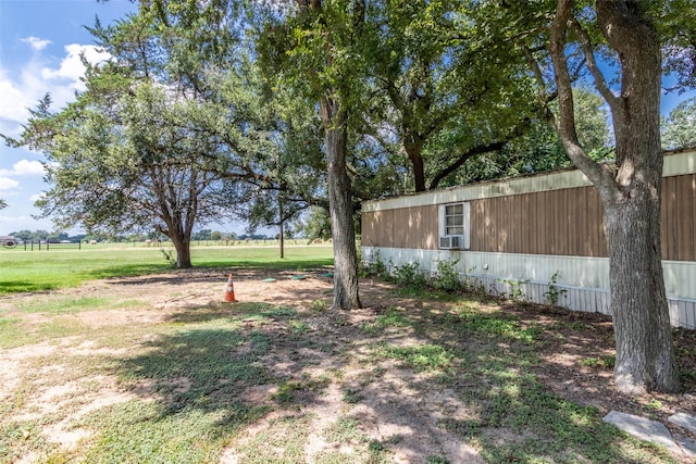 view of yard featuring cooling unit