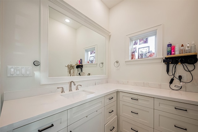 bathroom with vanity