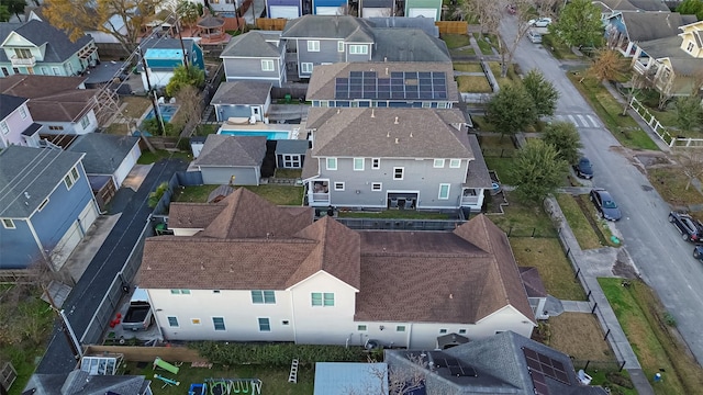 bird's eye view with a residential view