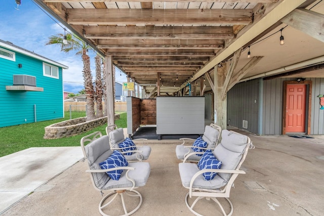 view of patio with fence