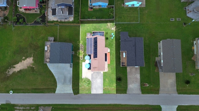 bird's eye view with a residential view