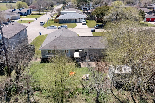 bird's eye view with a residential view