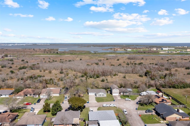 aerial view with a residential view