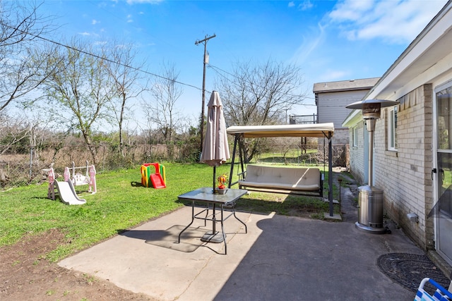 view of patio with fence