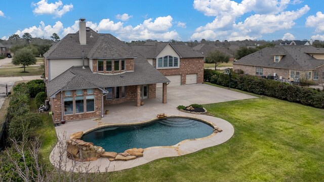 20803 Fairhaven Crossing Dr, Cypress, TX 77433 - view of swimming pool with a yard and a patio area