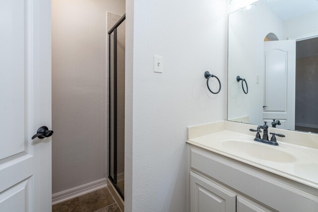 20803 Fairhaven Crossing Dr, Cypress, TX 77433 - bathroom featuring vanity and a shower stall