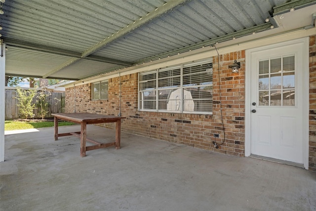 view of patio / terrace with fence