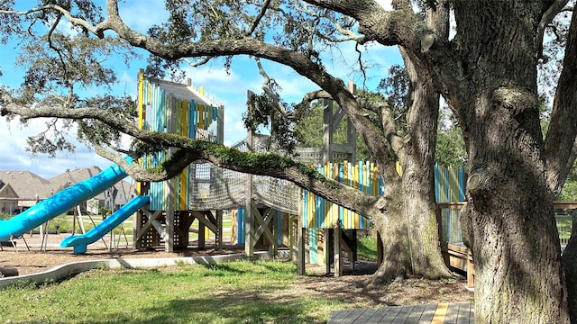 view of community jungle gym