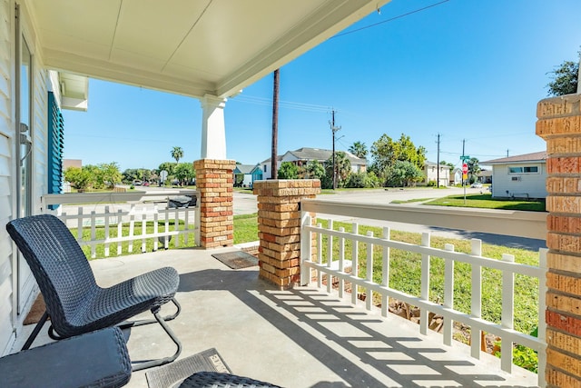 view of patio featuring covered porch