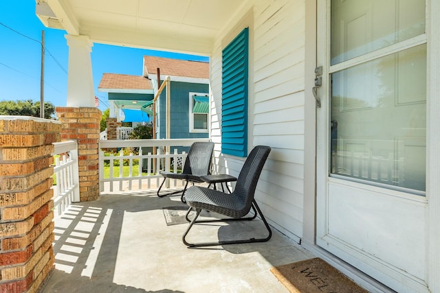 balcony with covered porch