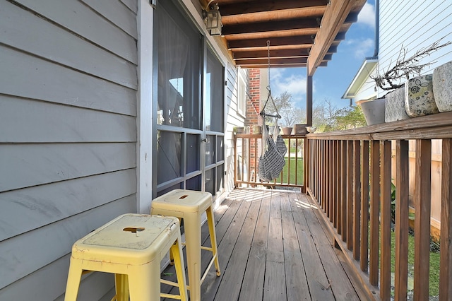 view of wooden deck