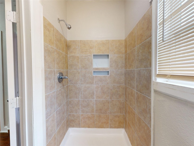 full bathroom with a tile shower