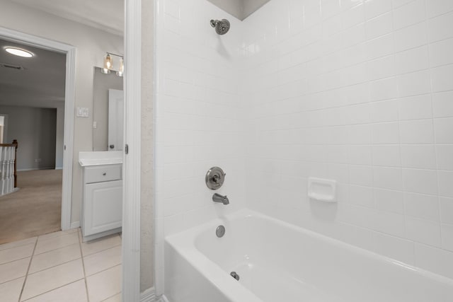 6923 Queensclub Dr, Houston, TX 77069 - full bathroom featuring shower / bath combination, tile patterned flooring, and vanity