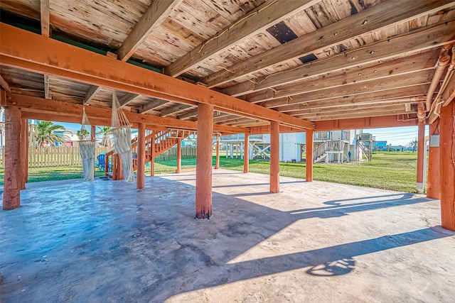 411 Olive St, Surfside Beach, TX 77541 - view of patio / terrace with stairway
